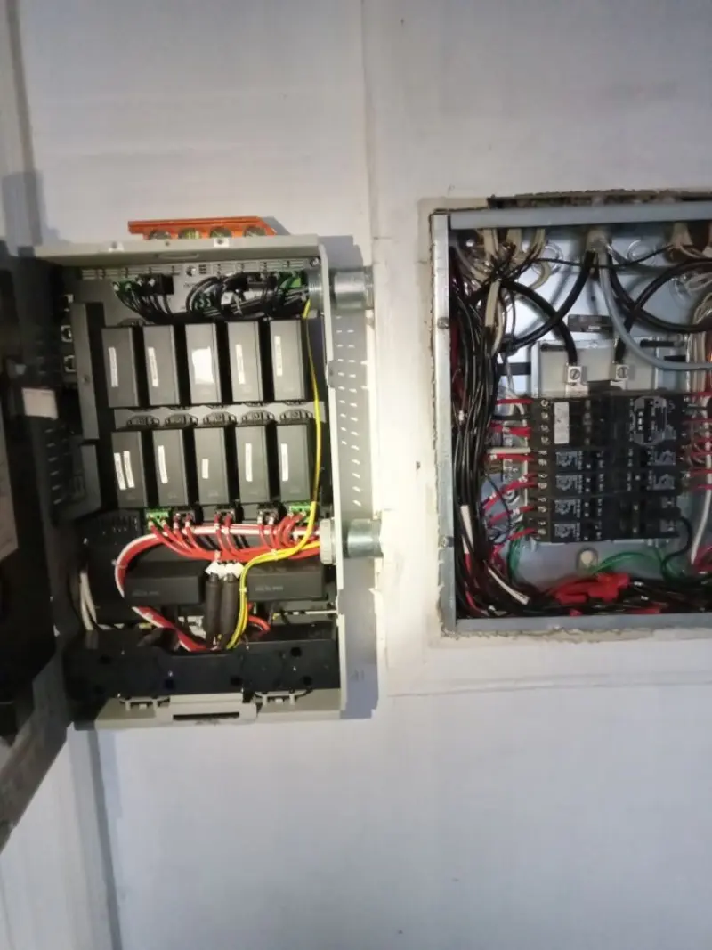Electrical panel upgrade completed for Security Camera Wiring in Harvey